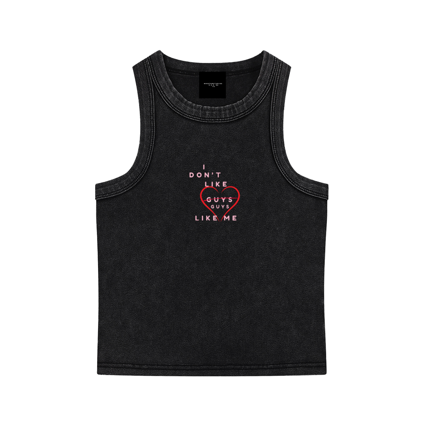 I Don’t Like Guys Washed Tank Top