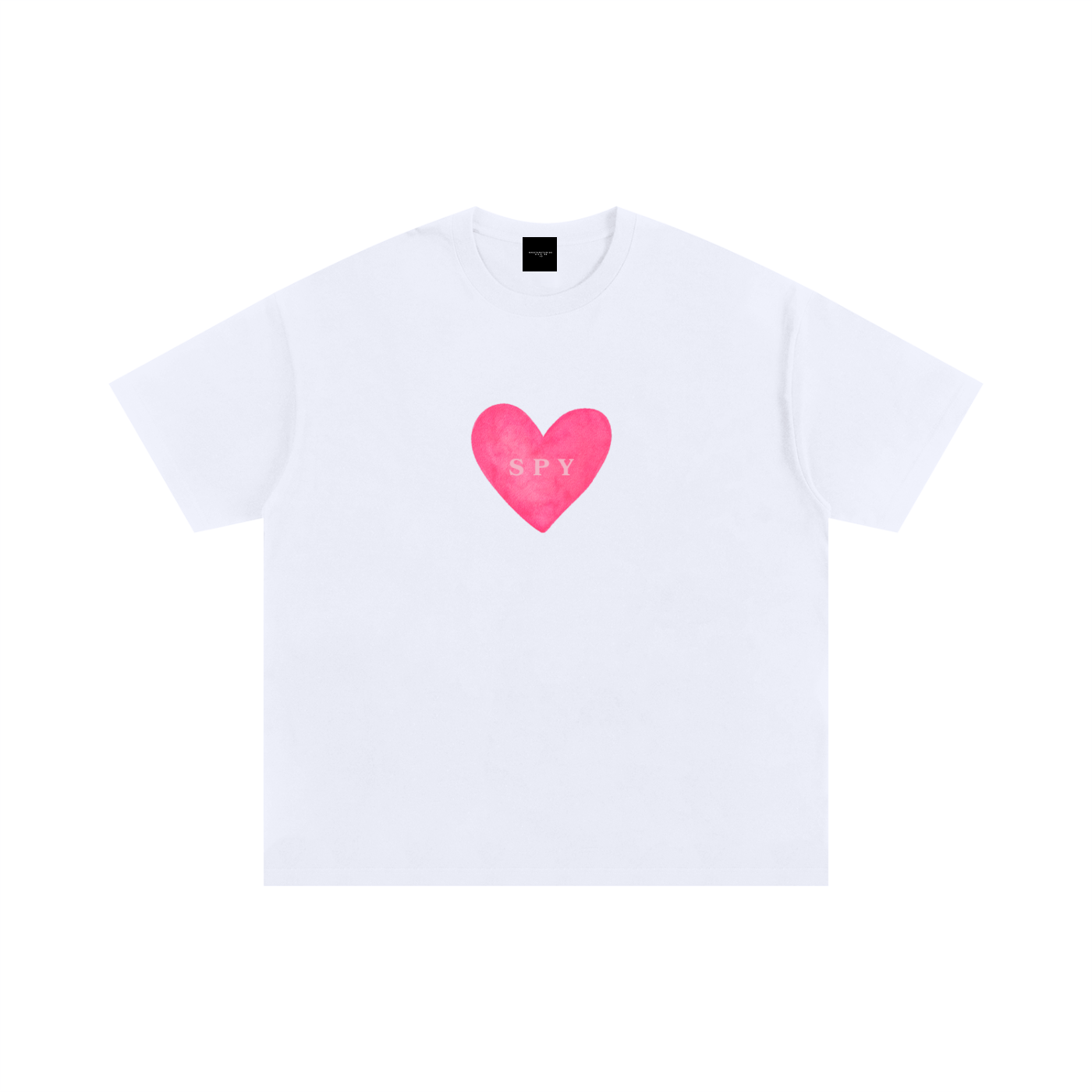 Pink Spy Heart Oversized T-Shirt